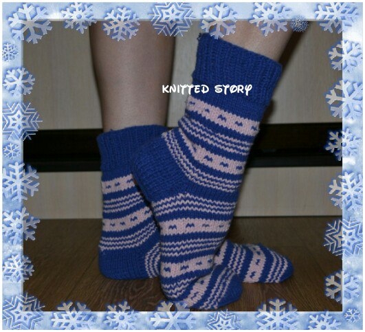 Яркие носочки , вязаные...