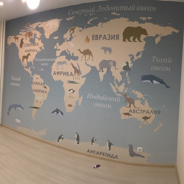 Фотообои "карта мира"...