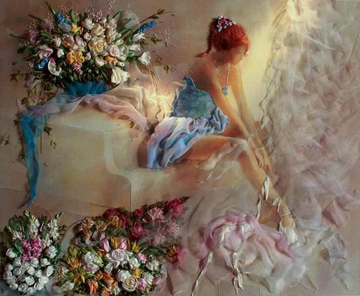 Вышивка лентами сегодня вновь стала...