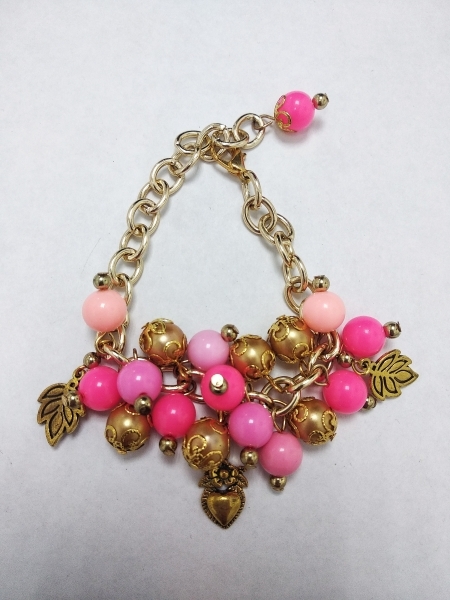 Лот №14. Браслет. Розовые...