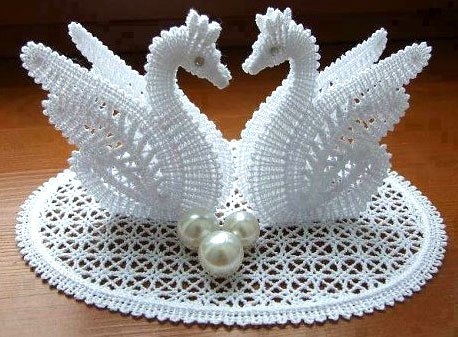 Свяжите пару лебедей. Для свадьбы, для...