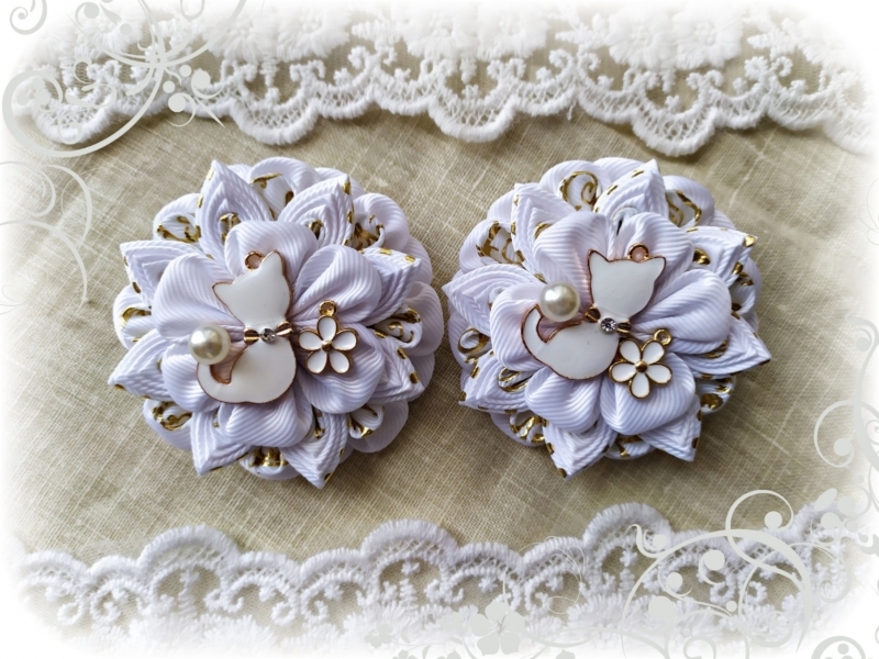 Бантики с кошечкой на резинке 4...